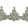 Adorno textil bordado con cristales