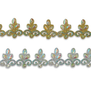 Pasamanería Mida plata con pedrería Ref. 640.1564