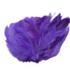 Plumas marabú naturales teñidas para tocados y complementos moradas