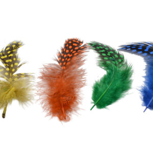 Plumas de pintada teñidas para tocados y carnaval