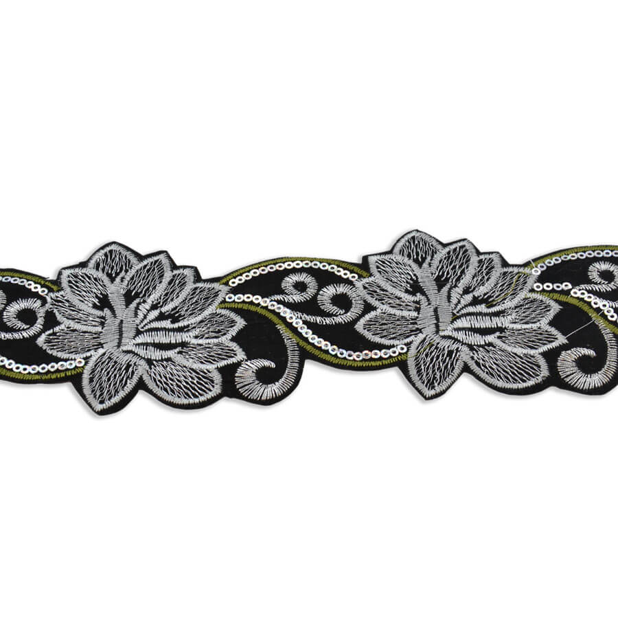 Tira Mixta Floral Bordada 6 cm (pieza 9m) - varios colores - Imagen 3