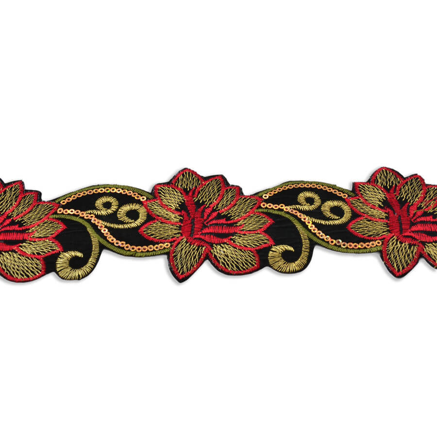 Tira Mixta Floral Bordada 6 cm (pieza 9m) - varios colores - Imagen 9