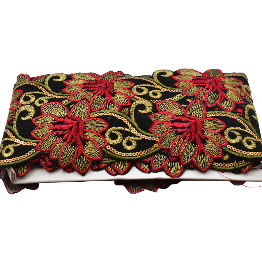 Tira Mixta Floral Bordada 6 cm (pieza 9m) - varios colores - Imagen 8
