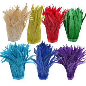 Pluma Gallo Tintada 30cm (pieza 100gr) - varios colores