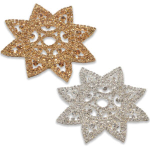 Aplique estrella de pedrería color plata