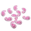 Aplique bordado paisley rosa para Carnaval