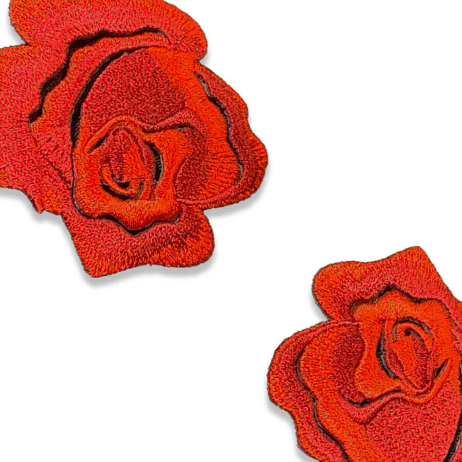 357.0686-parche-flor-roja-bordada (1) Parche bordado flor roja de 8 cm para confección.