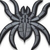 360AD299-parche-arana-gris-negro Aplique bordado de araña en tonos gris y negro