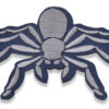 360AD300-parche-arana-para-ropa Aplique bordado de araña en gris y negro