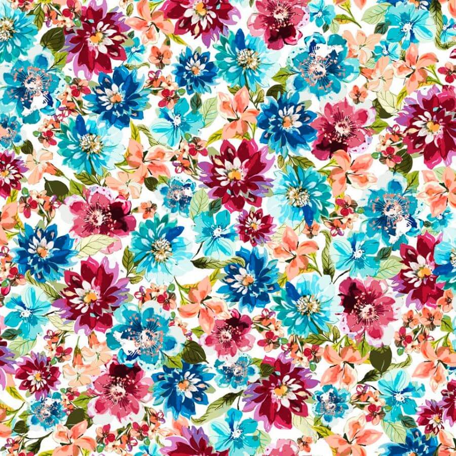 Algodón Flowerty Estampado Floral 100% Algodón Ancho 140 cm - Imagen 14