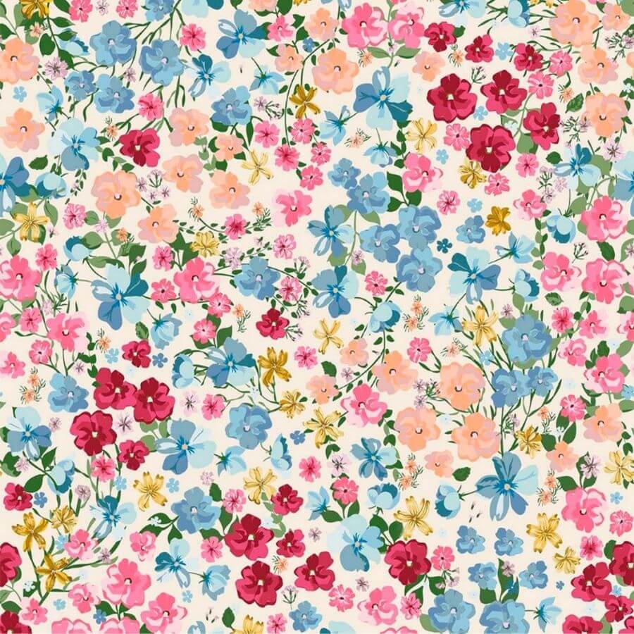Algodón Flowerty Estampado Floral 100% Algodón Ancho 140 cm - Imagen 16
