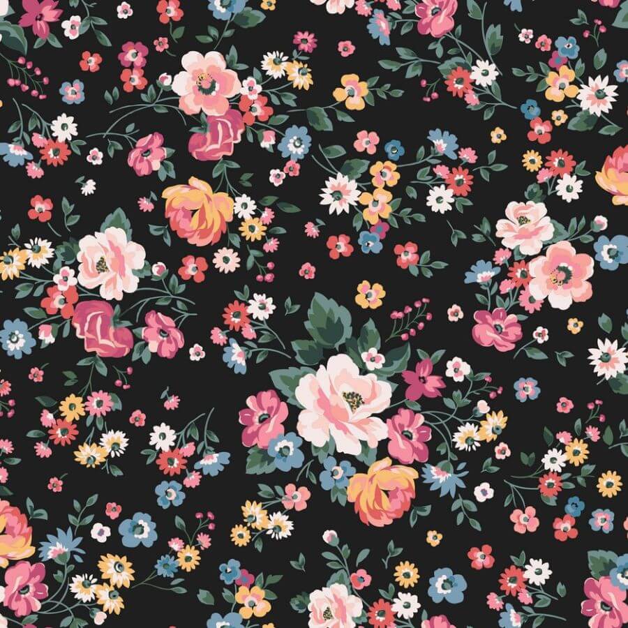 Algodón Flowerty Estampado Floral 100% Algodón Ancho 140 cm - Imagen 22