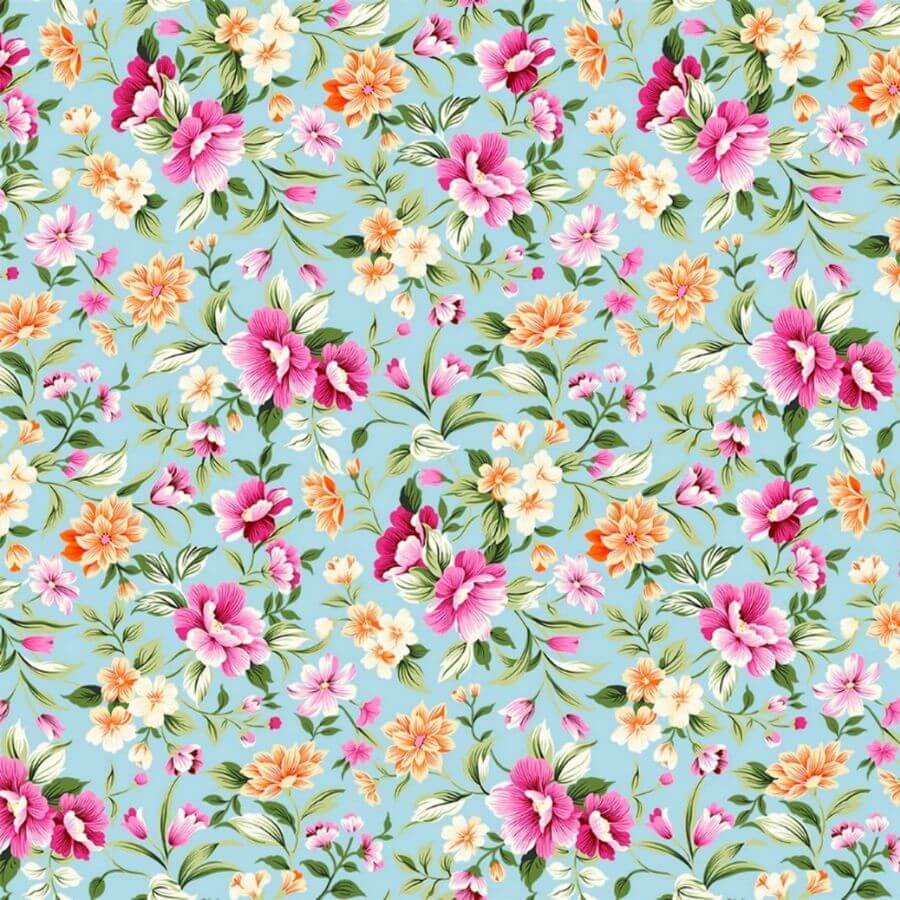 Algodón Flowerty Estampado Floral 100% Algodón Ancho 140 cm - Imagen 4