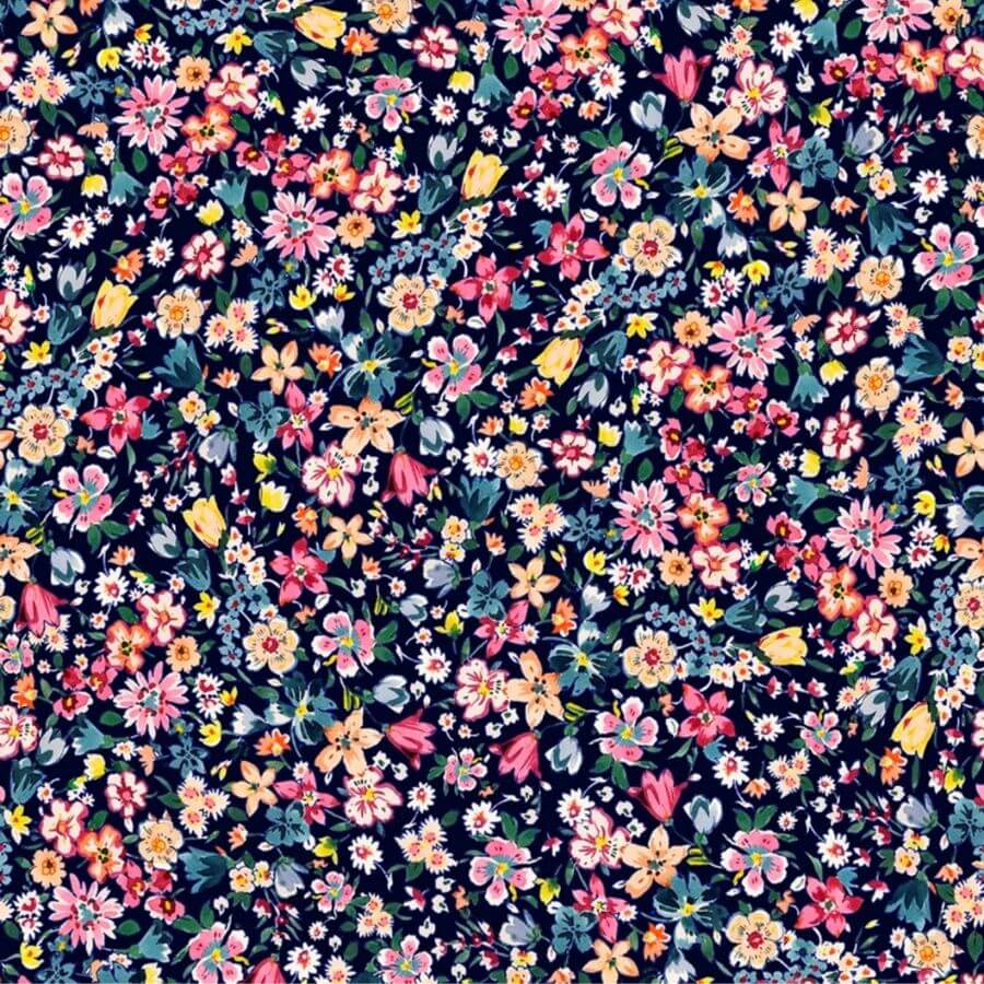 Algodón Flowerty Estampado Floral 100% Algodón Ancho 140 cm - Imagen 9