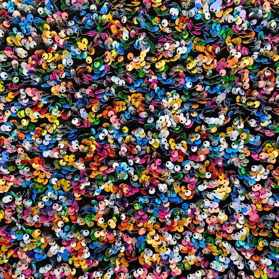 Tela de Lentejuela Confeti sobre Terciopelo Ancho 150 cm - Imagen 3