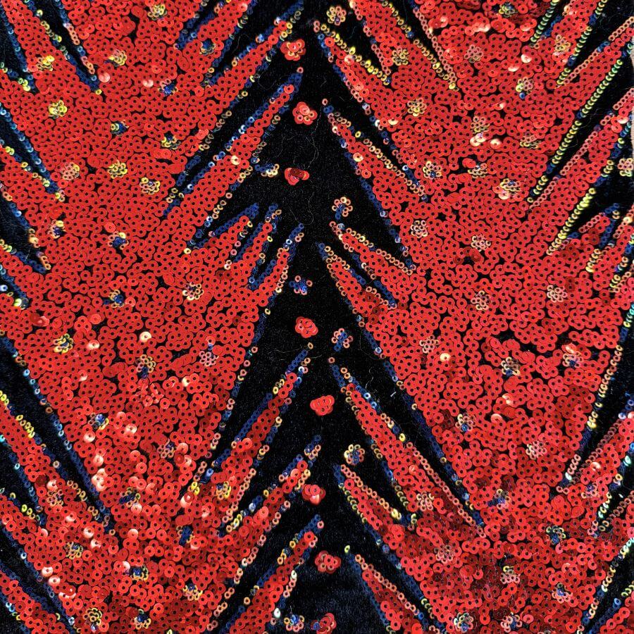 Tela de Lentejuela Vedette sobre Terciopelo Ancho 150 cm - Imagen 3