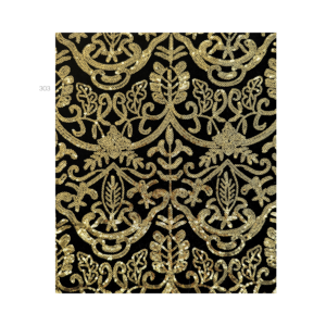 Lentejuela Imperial sobre Terciopelo Negro Oro Ancho 150 cm