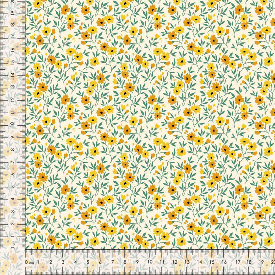 tela de flores mostaza venta al por mayor detalles