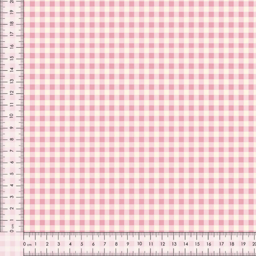 vichy pequeño dimensiones rosa bebé 4mm