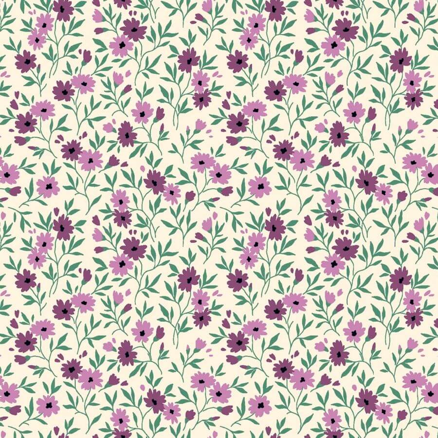 tela de flores infantil en tono buganvilla