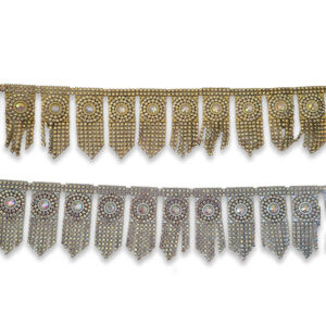 Fleco strass plata y oro con brillo