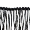 Detalle del cordón trenzado superior del fleco de canutillo negro