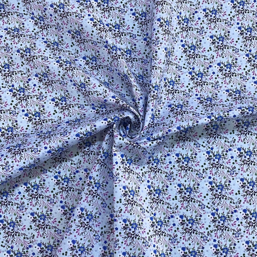 Tela de Algodón Violeta Estampado Floral 150 cm - Imagen 36