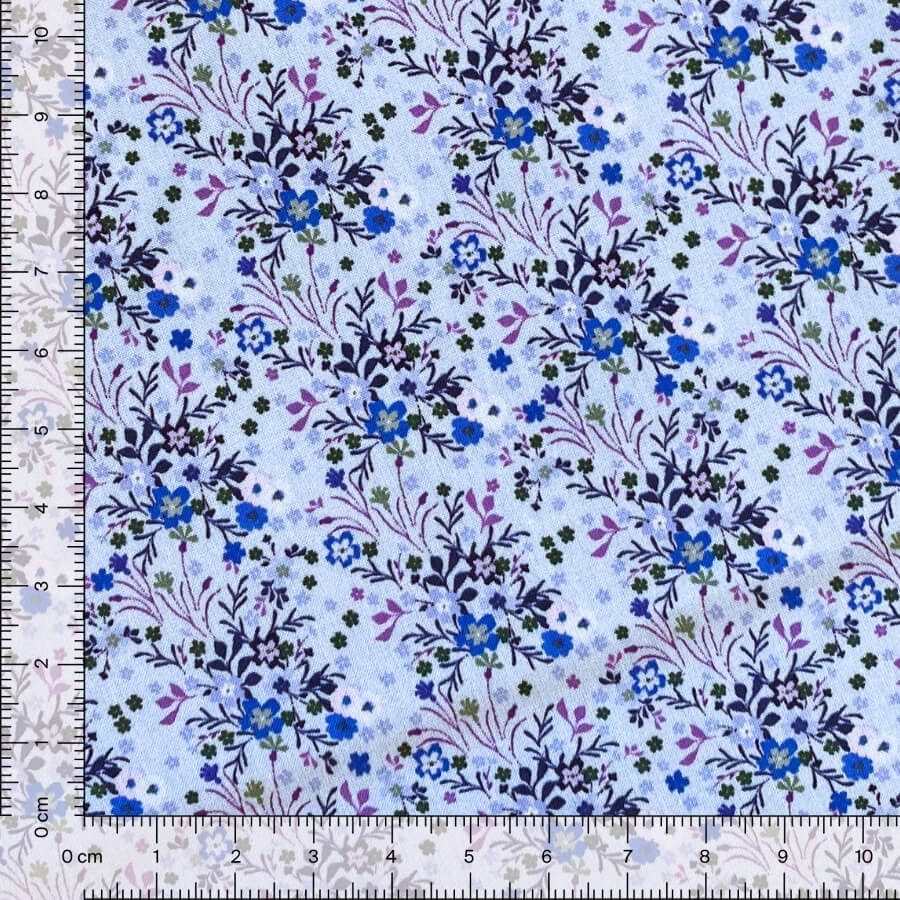 Tela de Algodón Violeta Estampado Floral 150 cm - Imagen 37