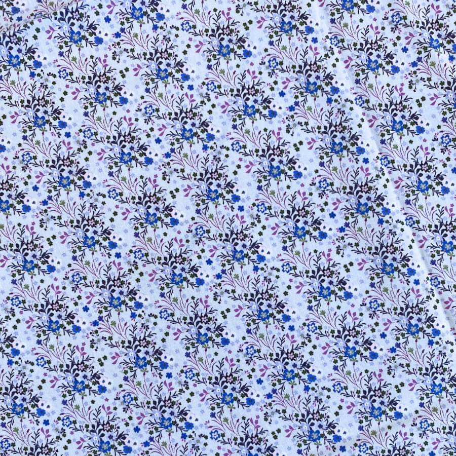 Tela de Algodón Violeta Estampado Floral 150 cm - Imagen 35