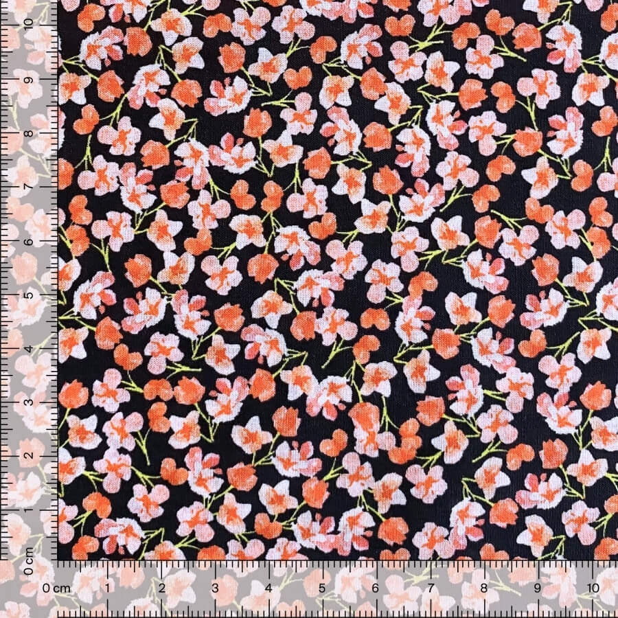 Tela de Algodón Violeta Estampado Floral 150 cm - Imagen 43