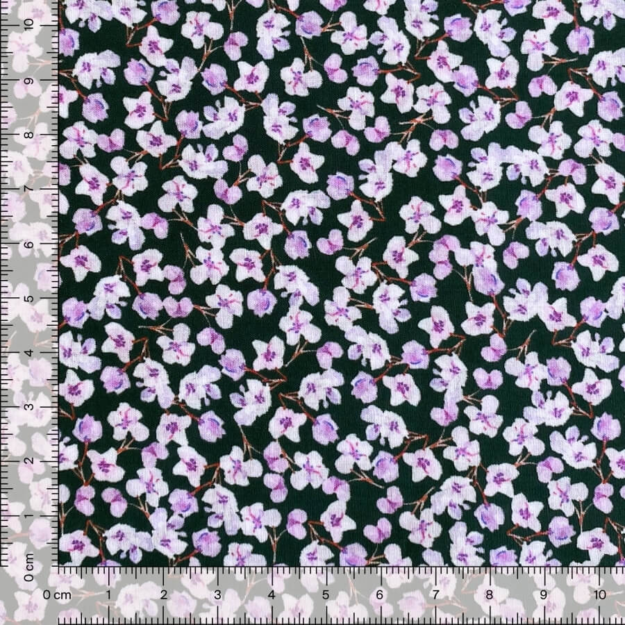 Tela de Algodón Violeta Estampado Floral 150 cm - Imagen 49