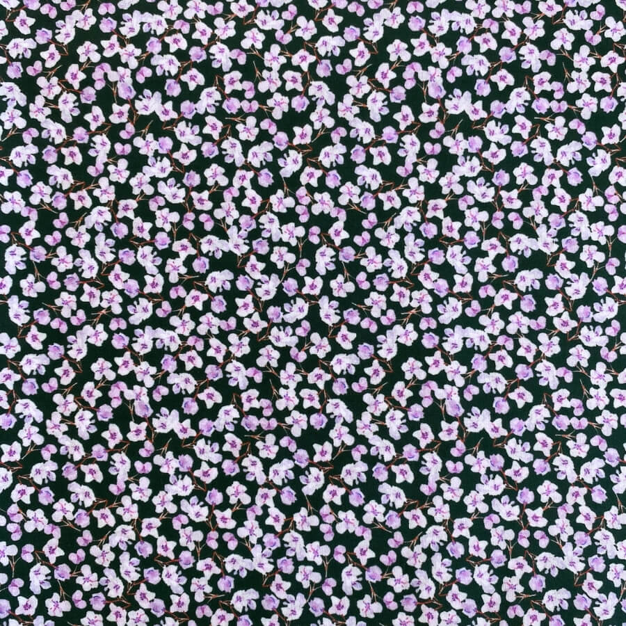 Tela de Algodón Violeta Estampado Floral 150 cm - Imagen 47