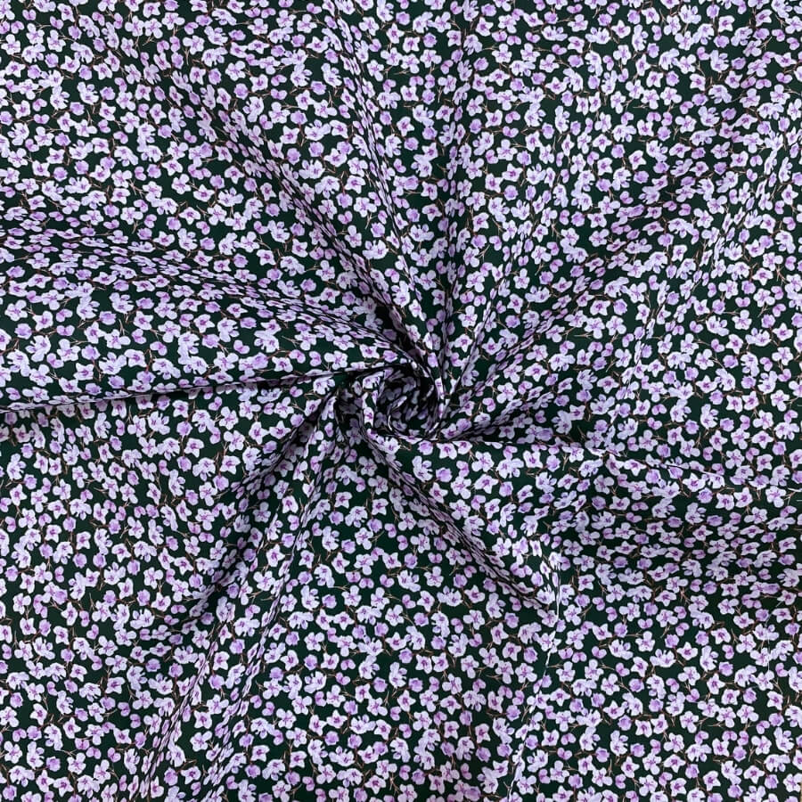 Tela de Algodón Violeta Estampado Floral 150 cm - Imagen 48