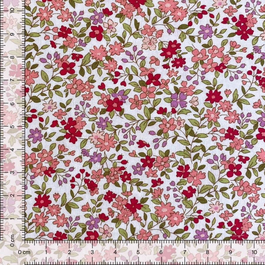 Tela de Algodón Violeta Estampado Floral 150 cm - Imagen 52