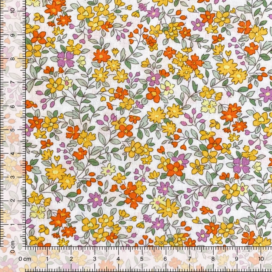 Tela de Algodón Violeta Estampado Floral 150 cm - Imagen 55
