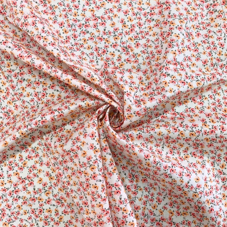 Tela de Algodón Violeta Estampado Floral 150 cm - Imagen 9
