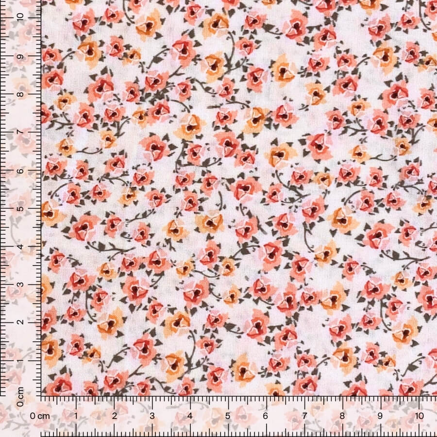 Tela de Algodón Violeta Estampado Floral 150 cm - Imagen 10