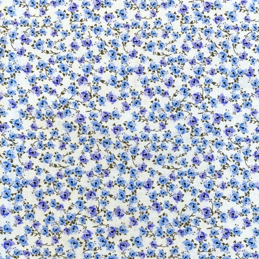 Tela de Algodón Violeta Estampado Floral 150 cm - Imagen 14