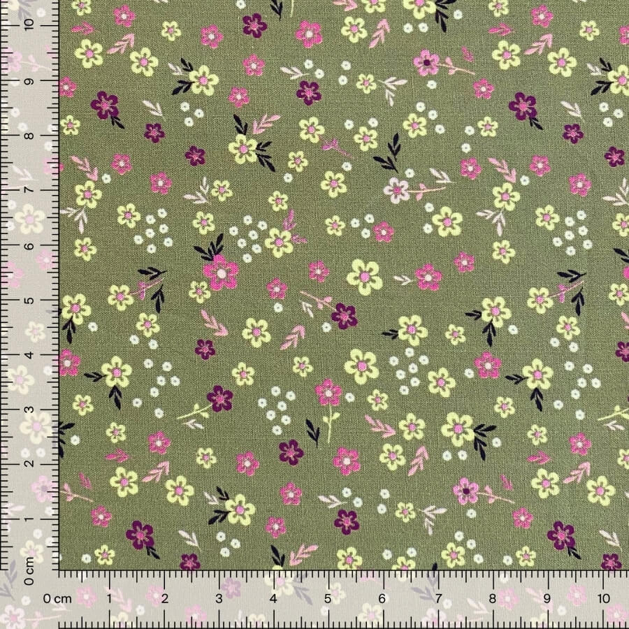 Tela de Algodón Violeta Estampado Floral 150 cm - Imagen 19