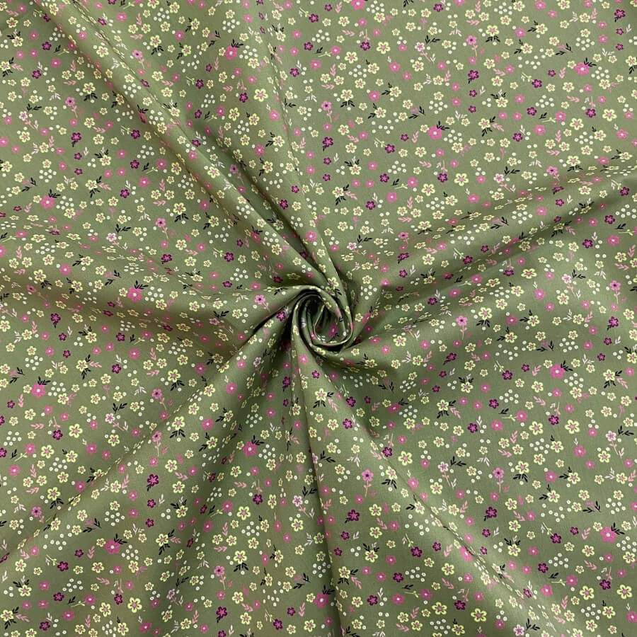 Tela de Algodón Violeta Estampado Floral 150 cm - Imagen 18