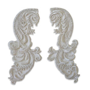 Pareja apliques plata elegantes