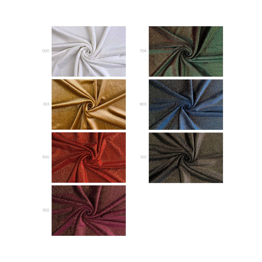 Tela de Terciopelo Multipuntos Elástico con Brillos Ancho 150 cm - Imagen 1